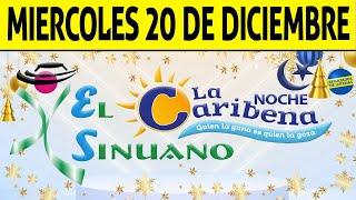 Resultados CARIBEÑA y SINUANO NOCHE del Miércoles 20 de Diciembre de 2023  ULTIMO SORTEO CHANCE 