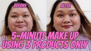 TIP TUESDAYS | EASY 5-Minute Make Up Using 3 Products Only | dillemmaruth