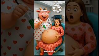 Evolution animal: goat doctor with pregnant woman in hospital operating room Alexandra #cute #cat