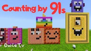 Counting by 91s Song | Skip Counting Songs for Kids | Minecraft Numberblock Counting Song|