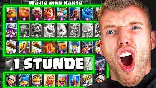 ICH WÄHLE 1 STUNDE LANG *NUR* 1 KARTENREIHE... (Mega Auswahl Eskalation) | Clash Royale Deutsch