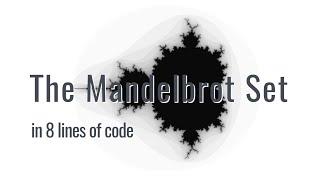 The Mandelbrot Set (fractal) in 8 lines of code (Python/Pygame)