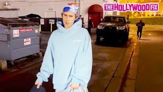 Justin Bieber Is In A Bad Mood & Tells Paps Off While Leaving Dinner With TikTok Star Jaden Hossler