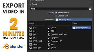 How To Export A Video in Blender (MP4, MKV, MOV) | Blender 4.x Tutorial