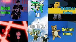 ROBLOX Airplane 3 | All 4 Endings (Season 2, Episode 39)