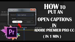 How to put Open Captions In Adobe Premiere Pro CC