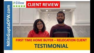 Relocation Client Testimonial  - First Time Buyer in Allen, TX