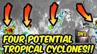 FOUR Potential Tropical Cyclones!!!