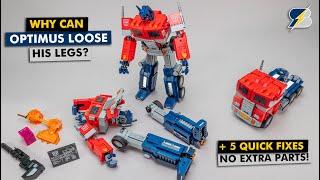 LEGO Optimus is losing his legs easily? Here's the reason + 5 fixes without extra parts!