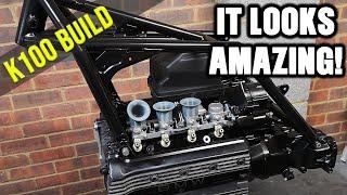 BMW K100 | Frame is back from powder coating | Build vlog #5