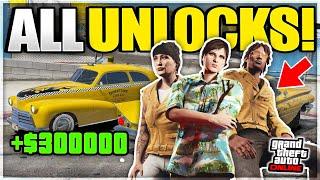 Free $300,000 + All Taxi Work Unlocks in GTA Online! (Liveries, Cash, Clothing Unlocks)