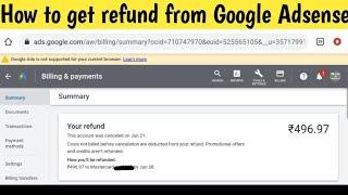 How to get refund from google adsense|how to get refund from google ads|get refund from google ads