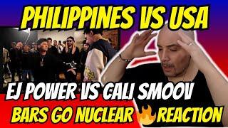 EJ POWER vs CALI SMOOV   FlipTop vs USA | RAP BATTLE REACTION!!!