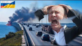 Crimean Bridge Gone Forever! Ukrainian F-16 Fighter Jet Pilots Destroy Crimean Bridge