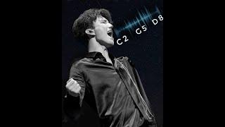 All range of Dimash in 1 minute ( Is he a piano ?).