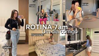 ROTINA 7am | HÁBITOS SAUDÁVEIS, ORGANIZAÇÃO, TREINO CASA E TRABALHO FORA