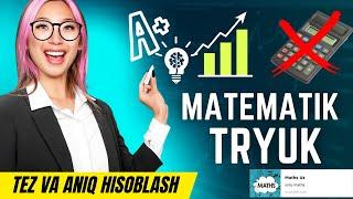 #MathsUz Tez Hisoblash | Matematik Tryuk | Matematika hiyla