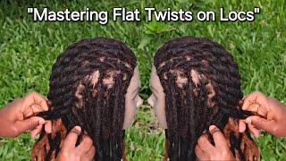 "Perfect Flat Twist on Locs – Step-by-Step Guide!  #FlatTwistLocs #LocStyles"