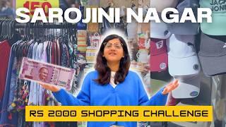 SAROJINI NAGAR Vlog | Shopping in Delhi for Under ₹2000! |  Try-On Haul + Street Food