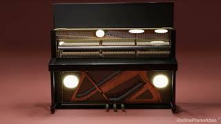 Where to find the serial number on an upright piano?