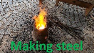 Making steel in Aristotle furnace,