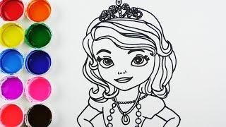 Cómo Dibujar y Colorear Princesa de Arco Iris - Dibujos Para Niños - Learn Colors / FunKeep