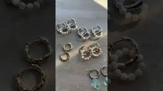 Серьги конго с подвесками #серьгиконго #серьгикольца