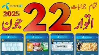 22 June 2025 Questions and Answers | My Telenor Today Questions | Telenor Questions Today