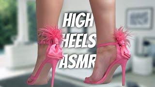 ASMR TRY ON PINK HEELS l High heels walking l PrincessYork