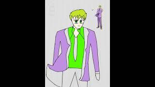 Drawing Yoshikage Kira from JoJo Bizarre Adventure: Diamond Is Unbreakable (speed draw)