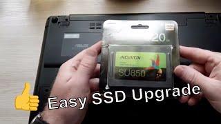 How to easy upgrade Asus X55VD hard drive to SSD drive I Laptop from Facebook Marketplace