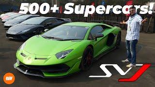 INDIA'S LARGEST SUPERCAR EVENT EVER! (500+ SUPERCARS) | 812 Competitzione, Aventador SVJ, 488 Pista!