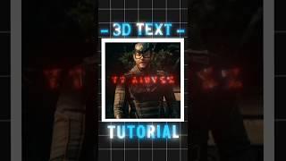 3D Text Tutorial on Phone | NodeVideo Editor | + FREE Presets #shorts