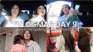 vlogmas day 9: SISTER CRASHED MY CAR *story time* cooking for dad | showing up at moms| target trip