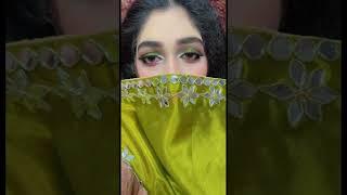 Green eye makeup #minahilahsan #shortvideo #trandingshorts #beautiful