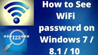 How To See WiFi Password on Windows 10 / 8.1 Or 7