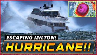 BOATS ESCAPING HURRICANE MILTON AT HAULOVER INLET !! | WAVY BOATS