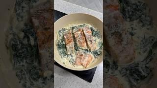 creamy spinach salmon  #cooking #food #ulamrecipe #adayinmylife #cookingathome #salmon #spinach