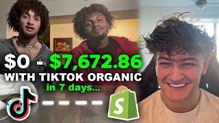 $0 To $7,672.86 In 7 Days As A Beginner W/ TikTok Organic Dropshipping (Case Study)