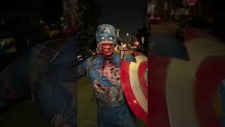 Zombie Captain America- Halloween 2022  #shorts #marvel #captainamerica #halloweenmakeuplook