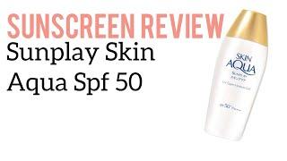  Sunplay Skin Aqua Super Moisture Gel SPF50 Pa++++  Sunscreen Review (Below UV Camera) 