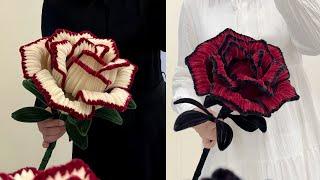 DIY Rose Flower | how to make super big rose flower from pipe cleaners | giant rose flower tutorial