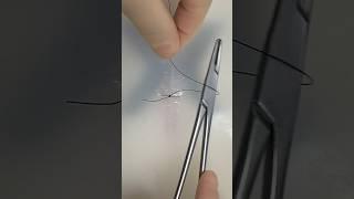 Surgical Square Knot #surgicalskills #suturing #vet #medicine #surgeonlife #surgeon