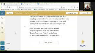Discussion of A Course in Miracles Workbook - Review III Lesson 111