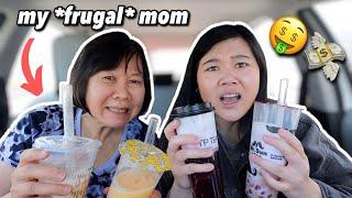 Ordering The MOST EXPENSIVE BOBA DRINKS with My Mom (she’s cheap af)