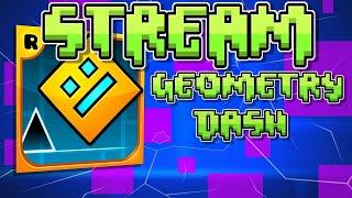 Азурп сново стримит Geometry Dash :D