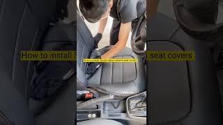 How to install Skoda Rapid custom seat covers in black with red lining design