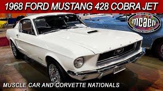  Factory Engineered Race Car:  Historic 1968 Ford Mustang 428 Cobra Jet at MCACN Show V8TV