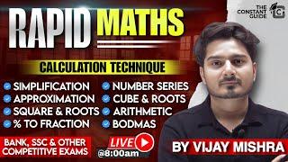 #101 Speed Maths for Bank Exams 2025 | SSC | Simplification, Quadratic, Number Series | Vijay Mishra