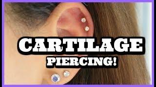 Watch a Double Cartilage Piercing! #doublehelix
